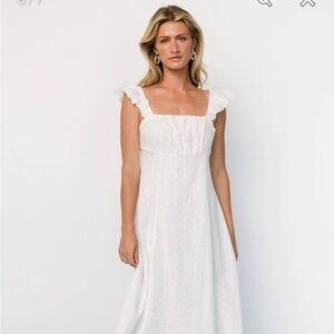 Arula white midi dress